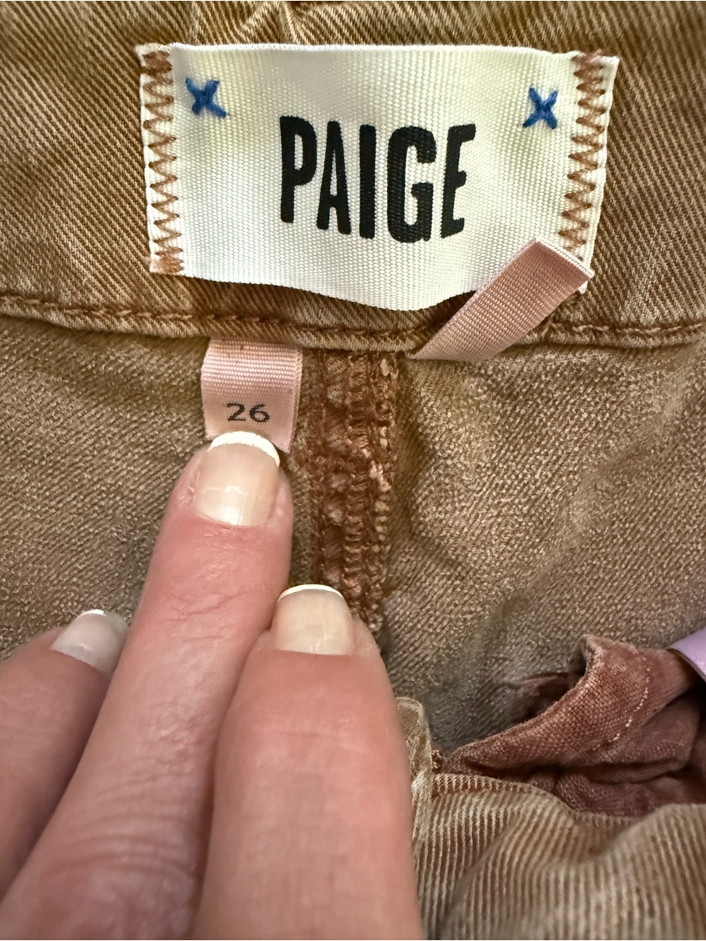 PAIGE Carly Wide Leg Drawstring Pants Size 26 Vintage Mocha Bisque - Picture 4 of 9